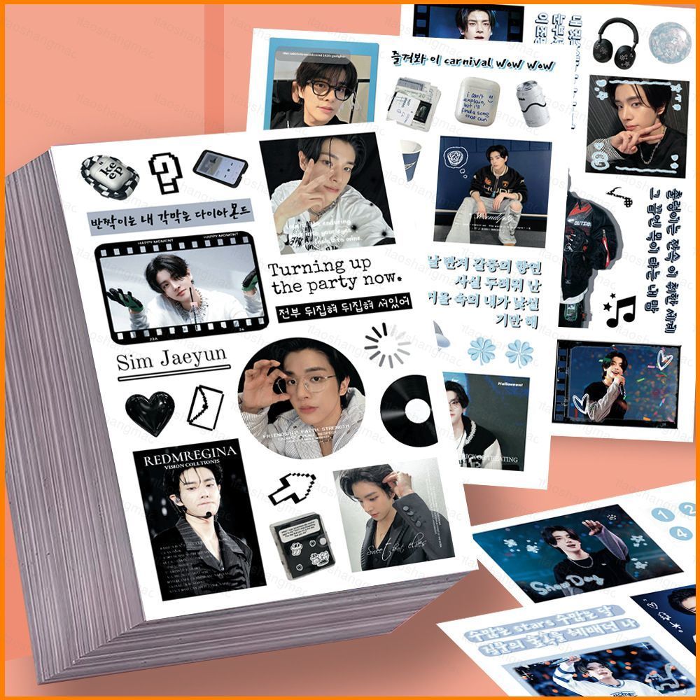 YT4 8 Tờ / bộ ENHYPEN JAKE Dán Jake Sim Graffiti Notebook Hành Lý Trang Trí Chống Thấm Nước