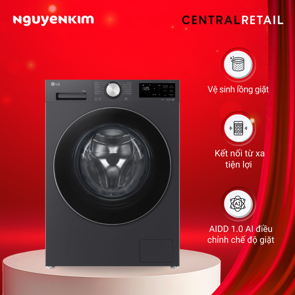 [Mới 2025] Máy giặt LG Inverter 12kg FX1412N5G
