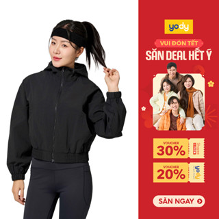  Áo khoác gió nữ YODY bomber dáng ngắn bo gấu nhẹ thoải mái năng động trẻ trung SKN7011 