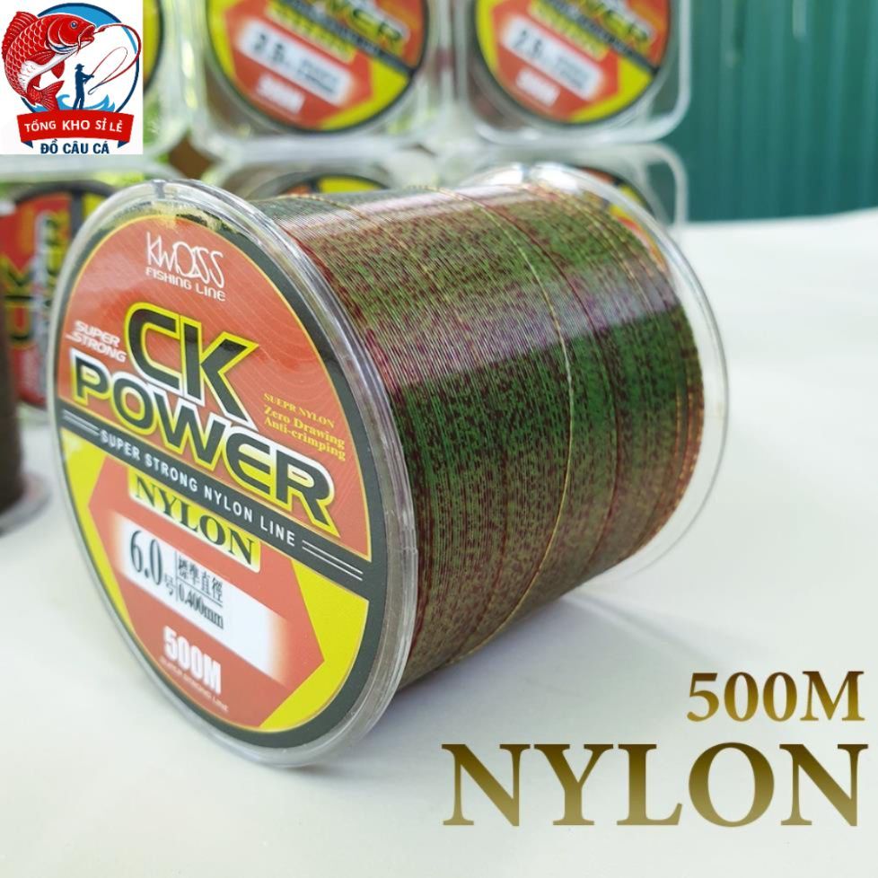 Cước câu cá tàng hình dây câu cá Nylon CK power 500m tải cá tốt dùng làm dây trục câu cá CK500