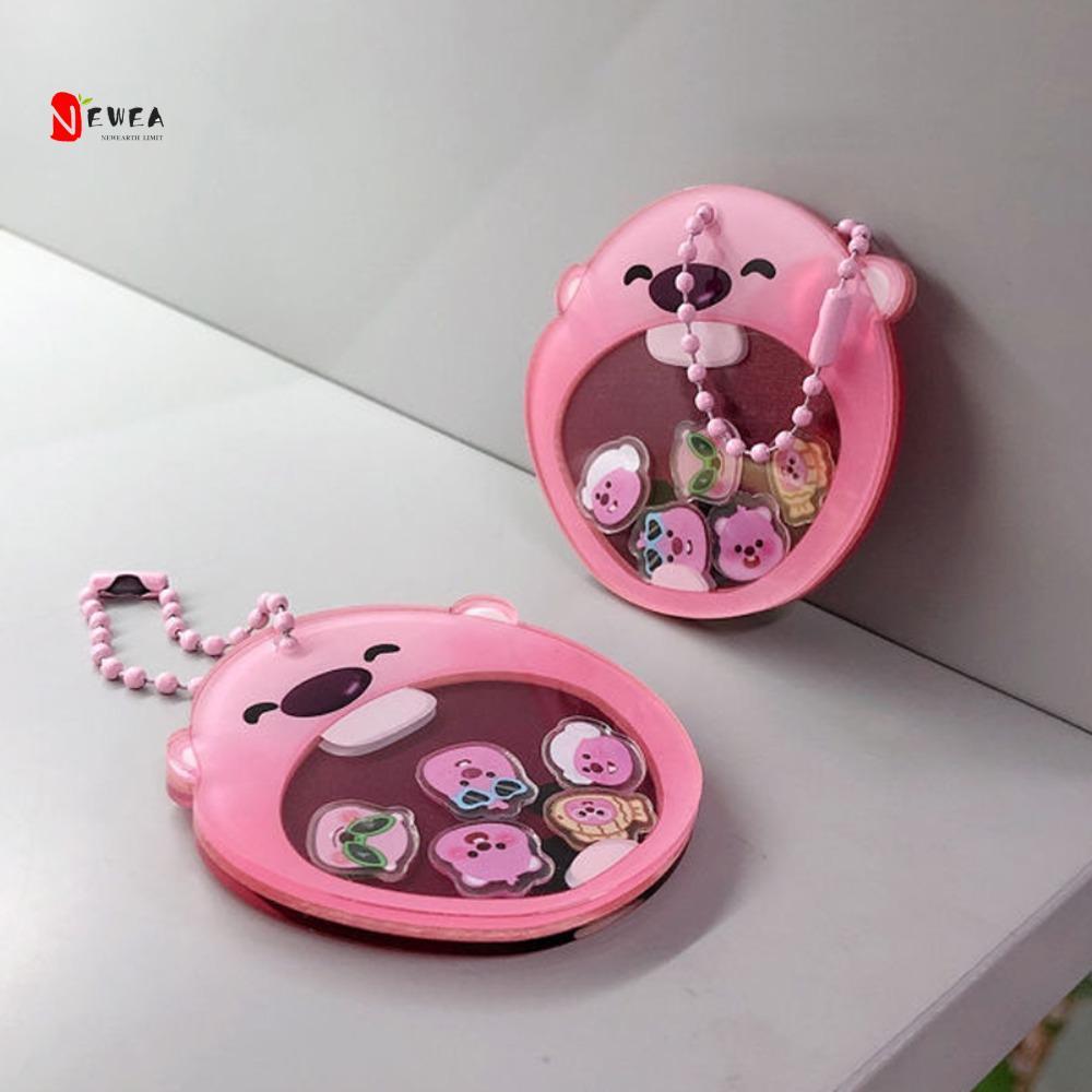 NEWEARTH LIMIT Loopy Móc Khóa Mặt Dây Chuyền, Loopy Rocking Đồ Chơi Beaver Acrylic Móc Khóa, Móc Khó