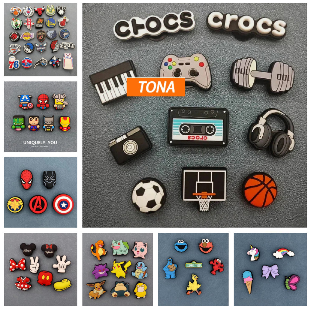 Charm 3D Sticker Gắn Dép nhiều mẫu mã đẹp, sticker gắn dép cực xinh, tự do phối hợp sáng tạo
