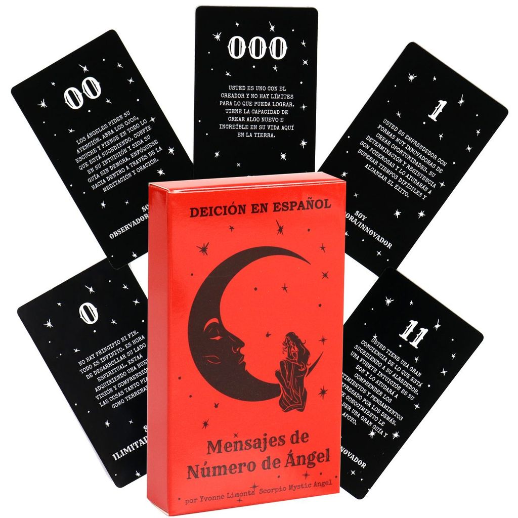 10.5 * 6cm Tây Ban Nha Angel số tin nhắn Card Board Game Card Game Angel number message