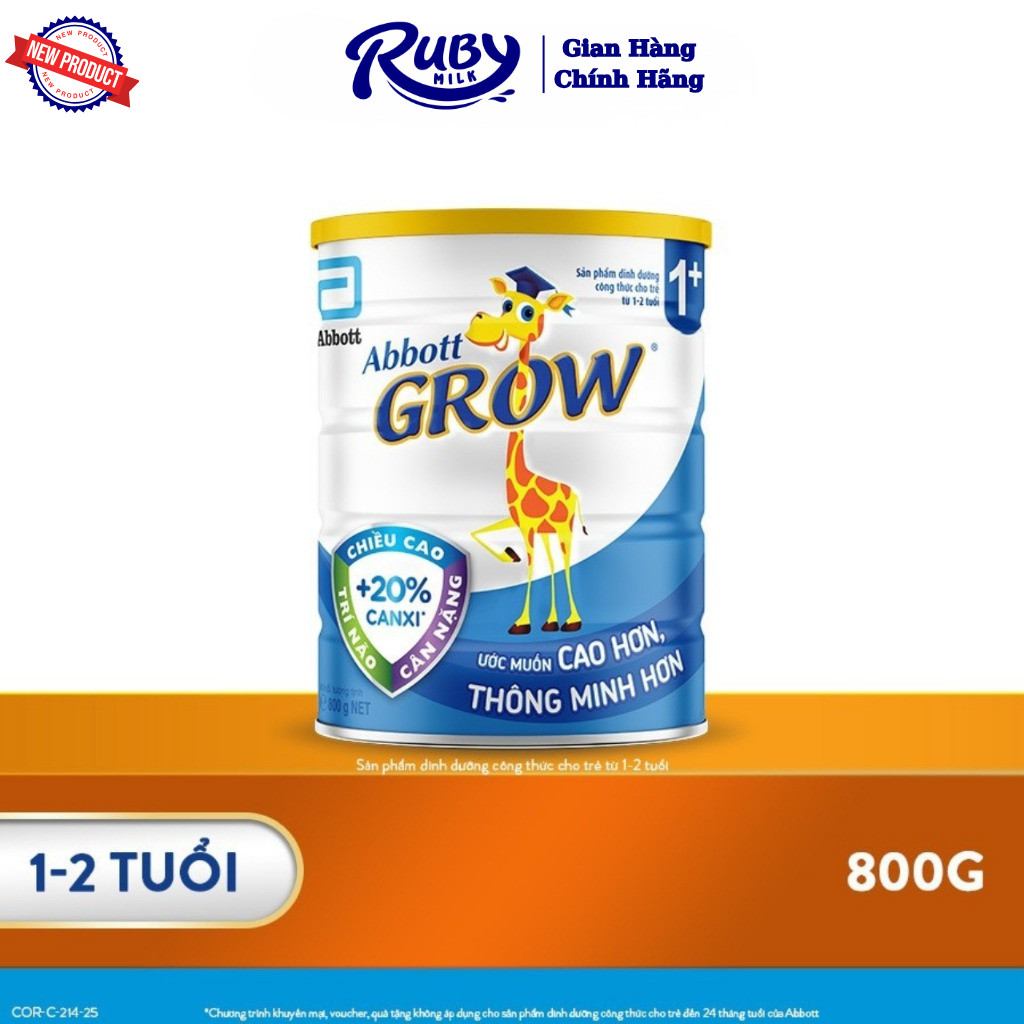 Sữa Bột Abbott Grow 1+ Lon 800g