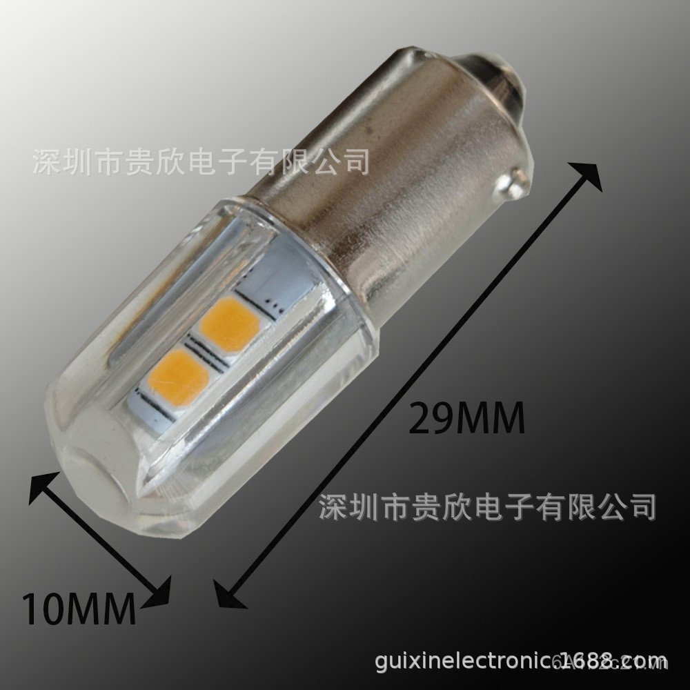 BA9S 6V 12V 24V LED Ô Tô Bóng Đèn Nhỏ BAX9S LED BAY9S Bóng Đèn LED Nhạc Cụ