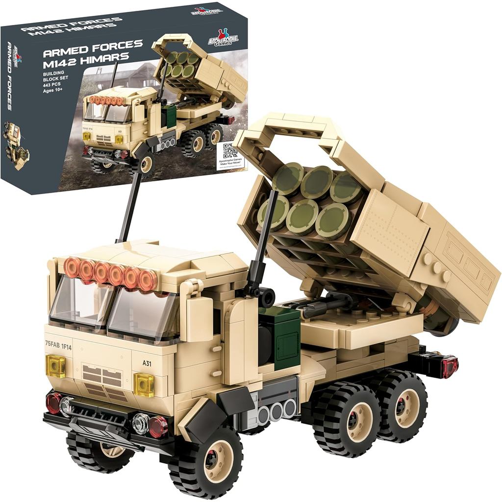 Apostrophe Games M142 Bộ khối xây dựng HIMARS - 443 chiếc - Lực lượng vũ trang, Bộ đồ chơi xây dựng 