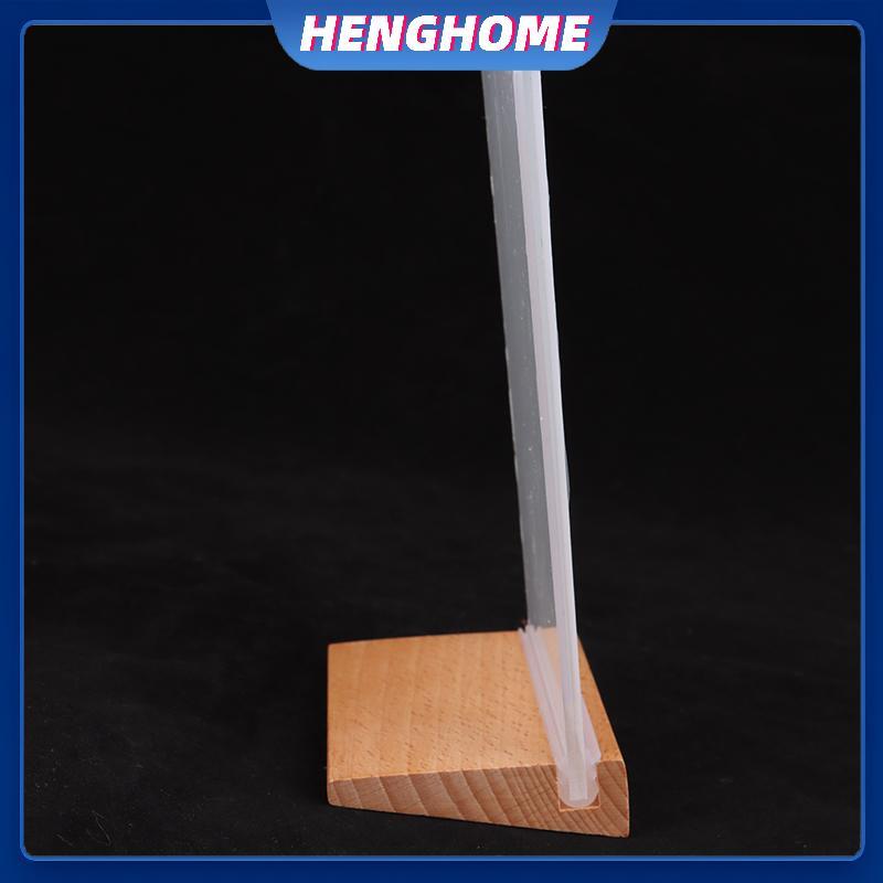 HENGHOME Table Top Gỗ Acrylic Sign Holder Display Stand Double Sides, Bottom Load, Portrait Style Me