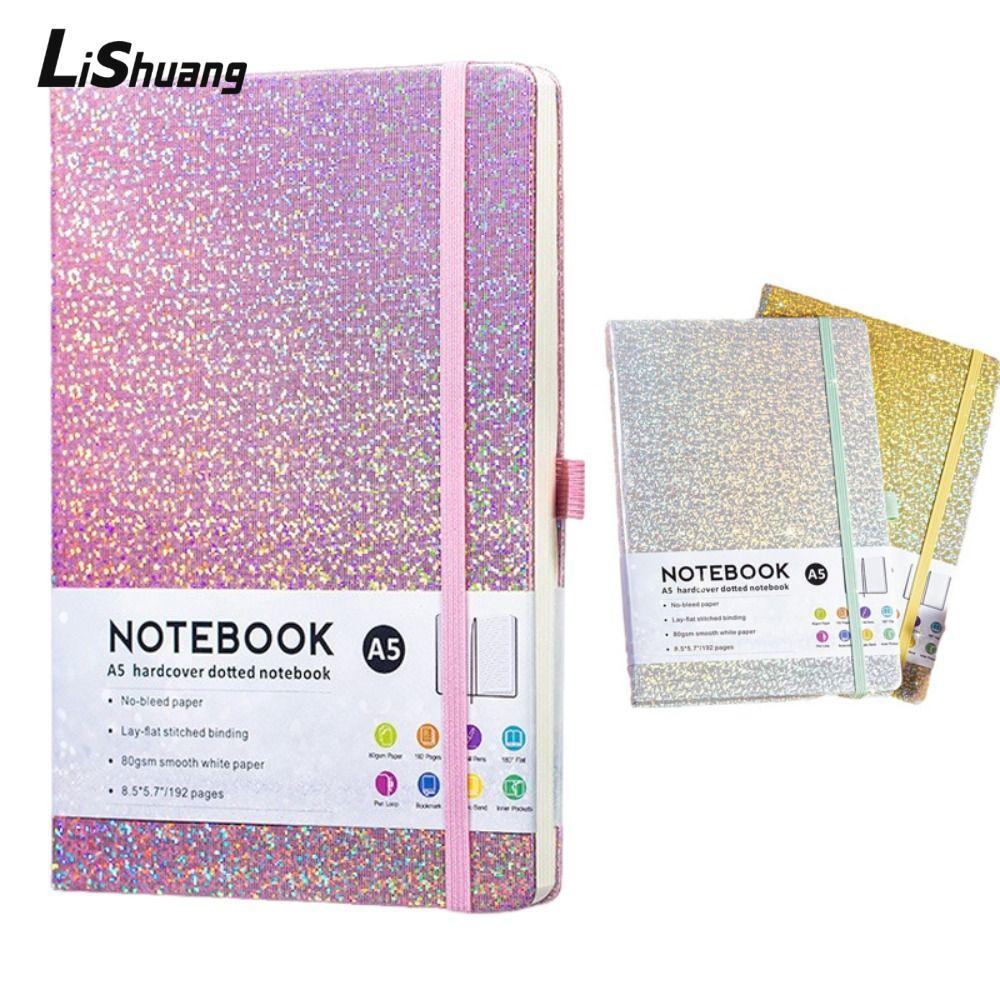 LISHUANG Bling Notebook, Notepad Sparkle Glitter Journal Notebook, Chất Lượng Cao 192 Trang Lót A5 C