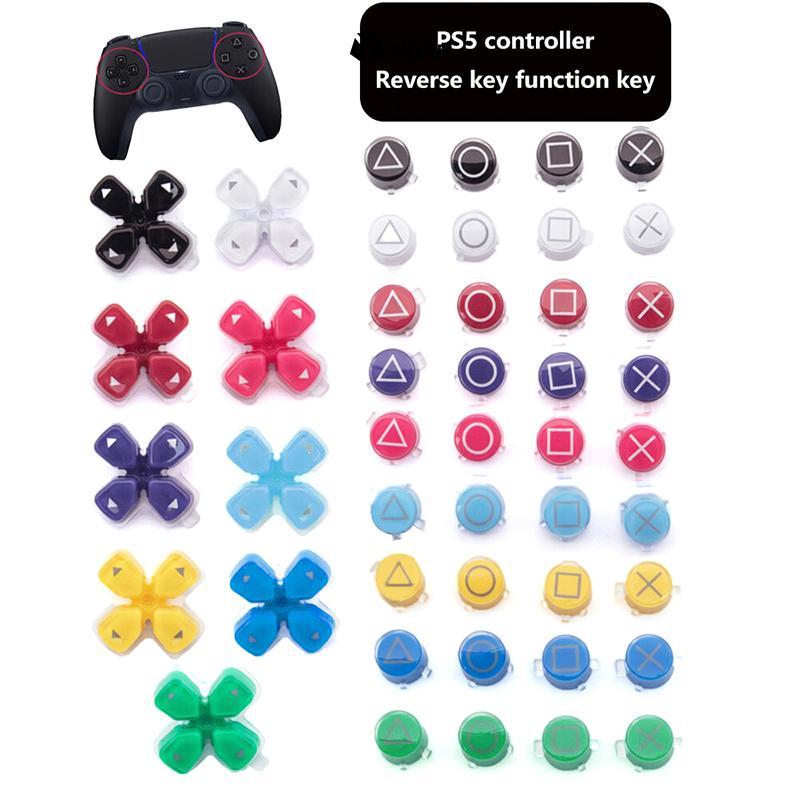 YIBAR D-pad Nút Joystick Thumb Stick Grip Caps ABXY Nút Bộ Sửa Chữa Một Phần Thay Thế Cho PS5 Bộ Điề