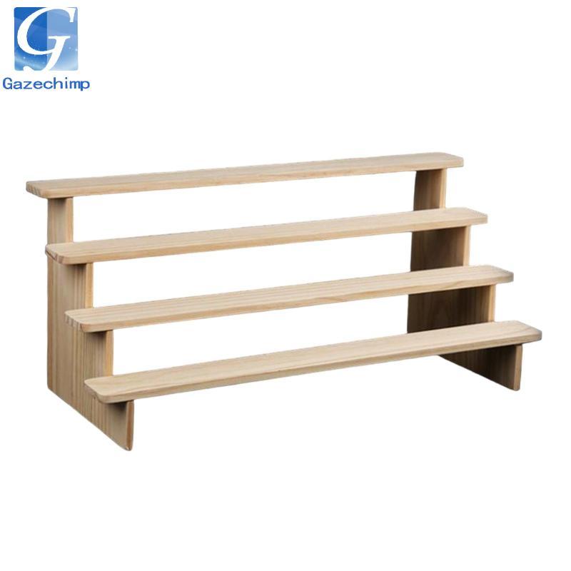 Màn hình bằng gỗ Riser Stand Spice Rack Organizer cho Perfume Craft Figurine