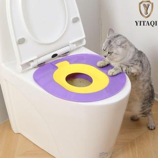 Huấn luyện viên vệ sinh thú cưng YITAQI, Ghế vệ sinh cho mèo di động có thể tháo rời, Nhà vệ sinh tiêu chuẩn Chống trượt Hỗ trợ trọng lượng Có thể giặt được Bồn tiểu cho mèo Huấn luyện thú cưng