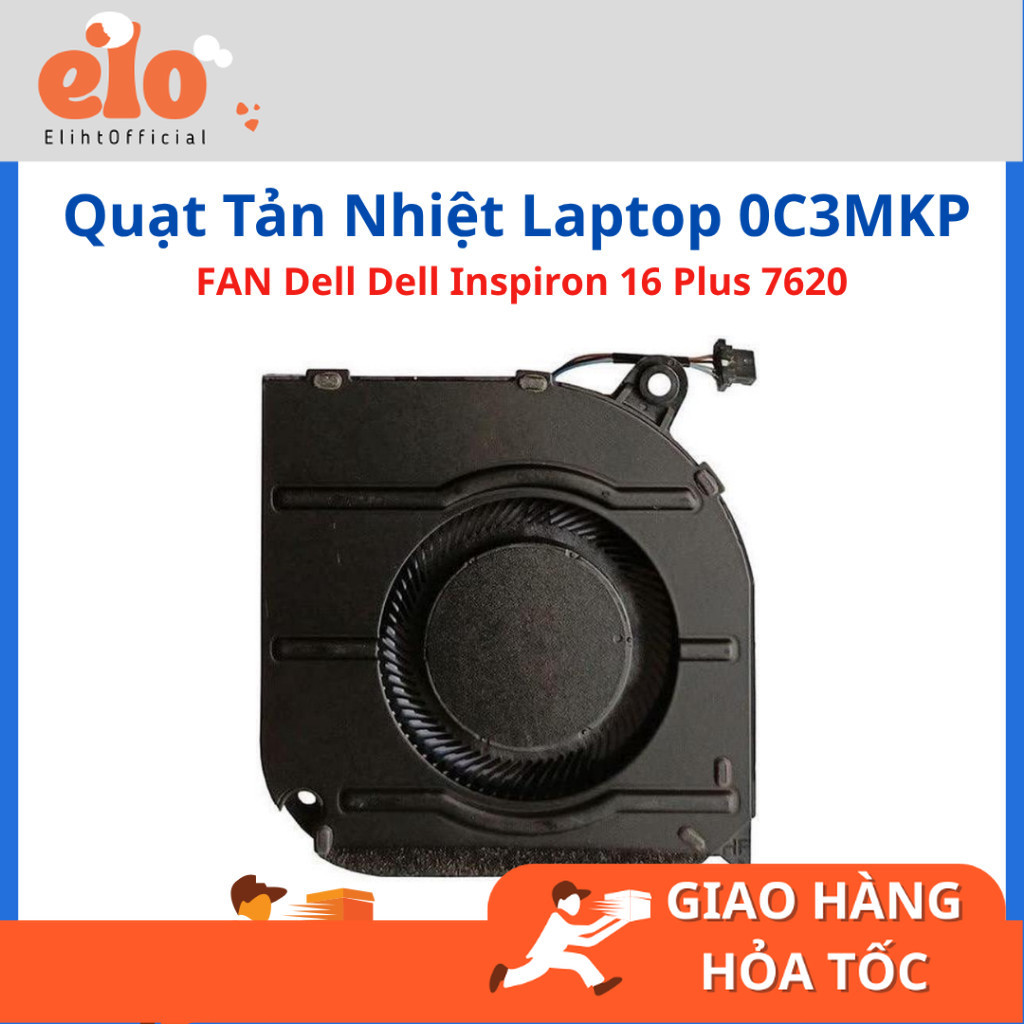 FAN Quạt tản nhiệt laptop Dell Inspiron 16 Plus 7620 0C3MKP C3MKP Zin LIKENEW