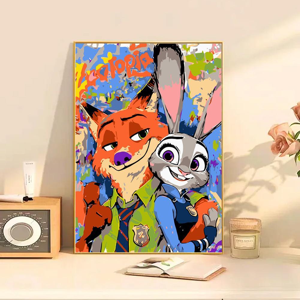 2025 Jumbo Canvas Paint By Numbers 40cm Bộ liệu pháp Canvas căng thẳng cao cấp cỡ trưng bày J9