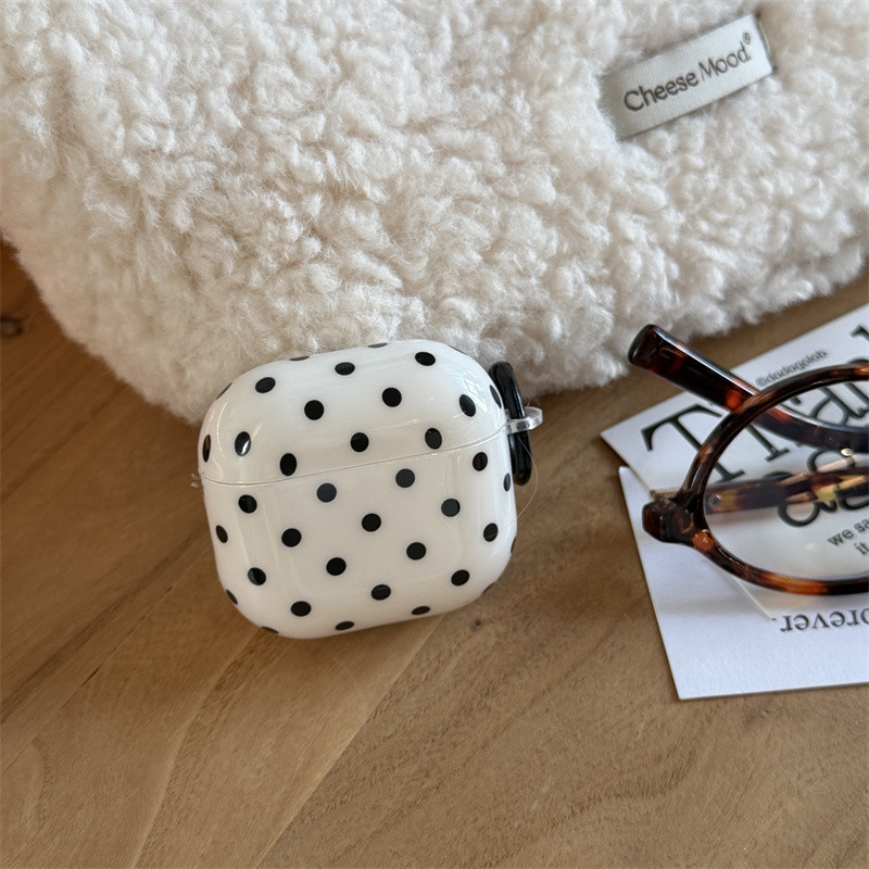 Màu trắng với chấm bi cho AirPods 1 / 2 3 Pro Pro Pro2 pro3 Airpod4 ❈ ❈ ❈ ❈ ❈ ❈ ❈ ❈ ❈ ❈ ❈ AirPods Pr