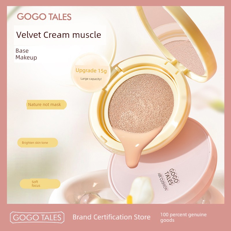 GOGO TALES GOGO TALES Touch-Up Phototherapy Cushion Cream Natural Nude Makeup Brightening Cover Khô 