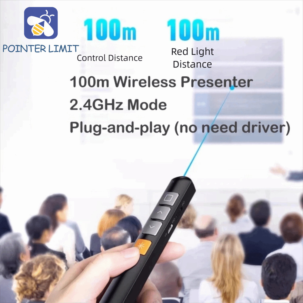 POINTER LIMIT PPT Laser Flip Pen, Clicker Trình bày không dây Hyperlink 2.4GHz, Điều khiển từ xa hồn