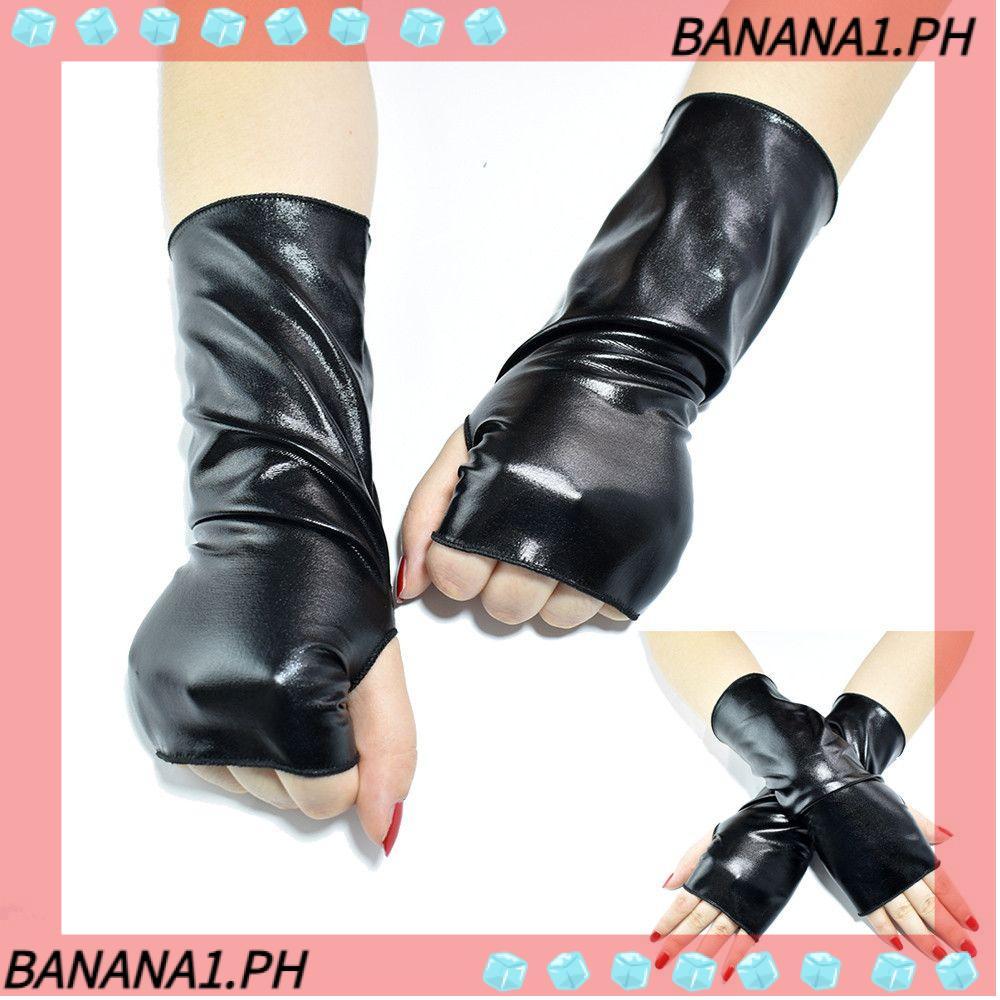 BANANA Găng Tay Đen Gothic Hip-Hop Dance Gothic Punk Dress Up