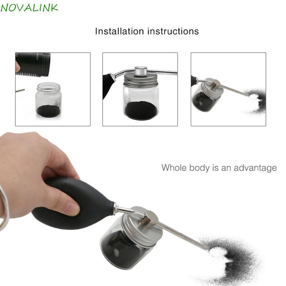 NOVALINK Hair Salon Powder Spray Bottle, Hair Building Talc Fiber Powder Blower Puffer, Nozzle Pump 