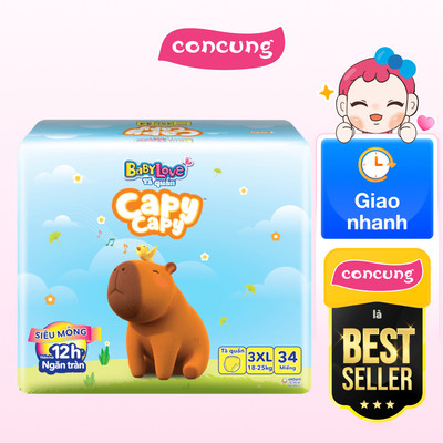 Tã quần Babylove Capy Capy XXXL34 Miếng