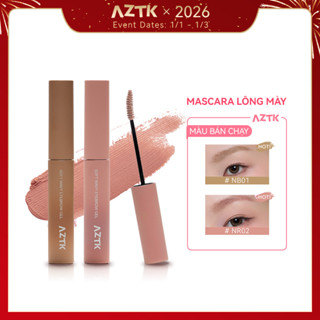  【AZTK Mascara Lông Mày Nâu hồng nhạt – Chống nước lâu trôi nhanh khô không lem 1.9g 