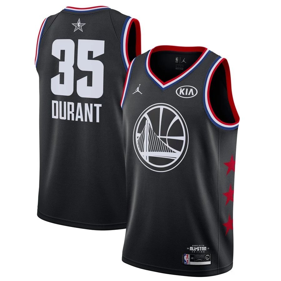 Áo bóng rổ jersey Kevin Durant No. 35 của đội Warriors, phong cách mới, All-Star
