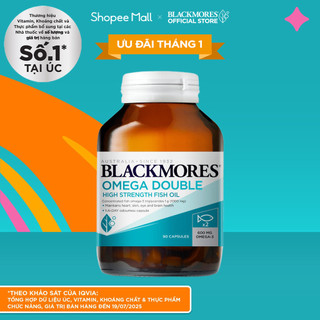  Viên Uống Dầu Cá Bổ Sung Omega Hỗ Trợ Cho Tim Mắt Da Blackmores Double Omega High Strength Lọ 90 Viên 