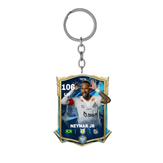 Neymar Junior fc mobile football card tots concept keychain