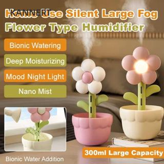 Máy tạo độ ẩm không khí hoa KANNERT, Đèn ngủ sáng tạo trang trí, Máy tạo độ ẩm để bàn im lặng Mini 300ML Máy khuếch tán phòng ngủ gia đình