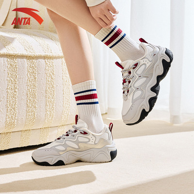 [+5cm] ANTA Giày Sneaker Nữ Firefly Giày Thời Trang Thể Thao Đế Dày, Êm, Dễ Phối Đồ đế cao 5cm 122618853