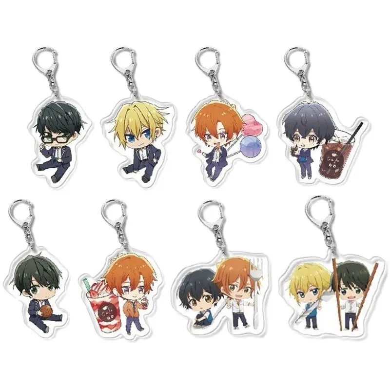 Móc khóa Anime Sasaki to Miyano Acrylic Mica trong suốt mô hình chibi Sasaki Shumei Miyano Yoshikazu