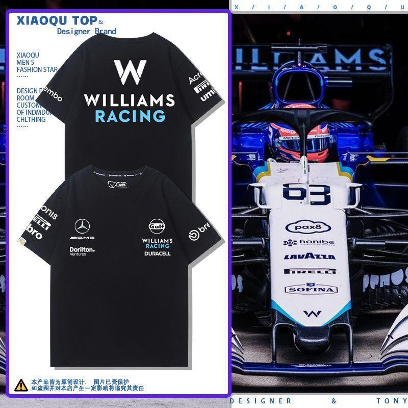 Williams Racing Team Custom Short-Sleeve Shirt, Albon, Sainz, F1 Racing Custom Crew Neck T-Shirt