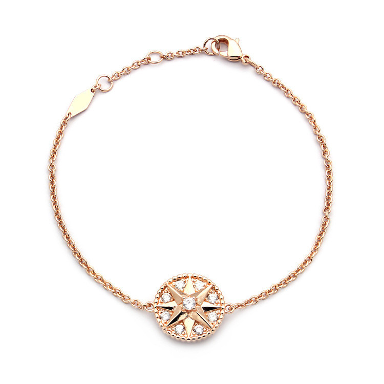 Eight-pointed star full diamond bracelet Ms. Yajin's Compass Bracelet with Full Diamond Setting Brac