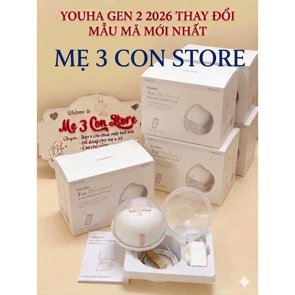 MẪU MỚI 2025 GEN 2 Máy hút sữa ko dây Youha Gen 2