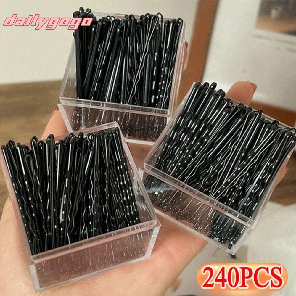 IFFINE 60 / 240 Kẹp Tóc Đen, Kẹp Tóc Nữ Vô Hình Sóng, Kẹp Tóc BB Hình Chữ U