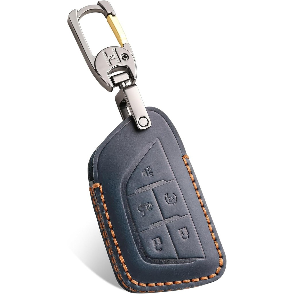 QBUC cho Cadillac Premium Leather Key Fob Cover, dành cho Cadillac Escalade CT4 CT5 Lyriq 2021-2025 