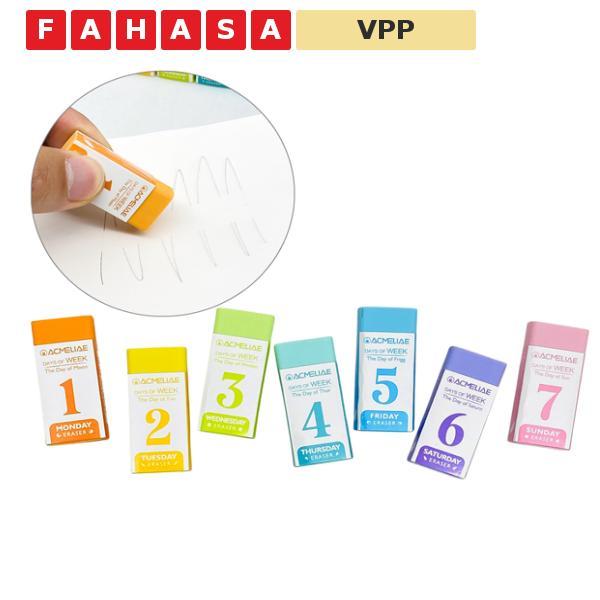 Bộ 7 Gôm Tẩy Màu - Days Of Week Eraser - Acmeliae ER-6080