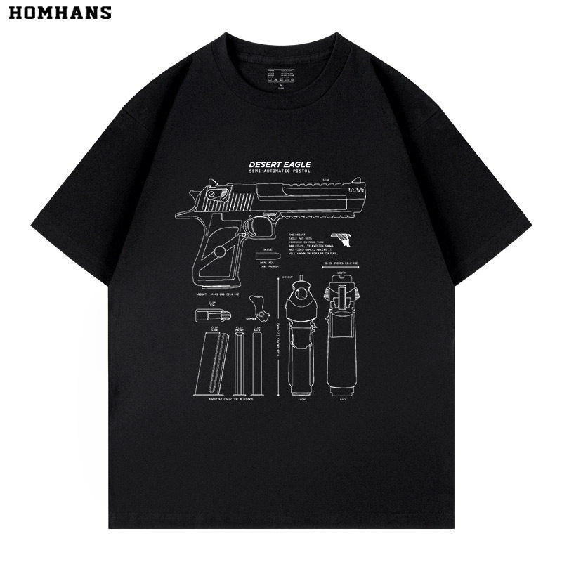 Áo Thun Mô Hình Desert Eagle CS Magnum, 100% Cotton Cao Cấp, Phù Hợp Cho Người Yêu Thích Quân Sự