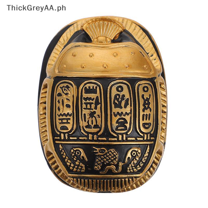 ThickGreyAA Cổ Ai Cập Bùa Hộ Mệnh Scarab Động Vật Hình Trang Trí Độc Đáo Mini Scarab Cánh Cứng Lưu N