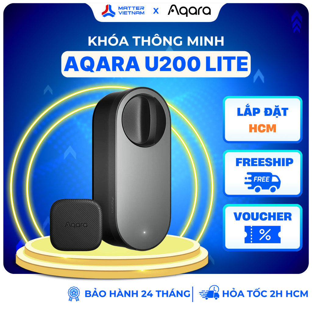 Aqara U200 Lite - BH 24 THÁNG - Khóa Thông Minh, Hỗ Trợ Matter, Kết Nối Bluetooth (EL-D03D) - BẢN QU