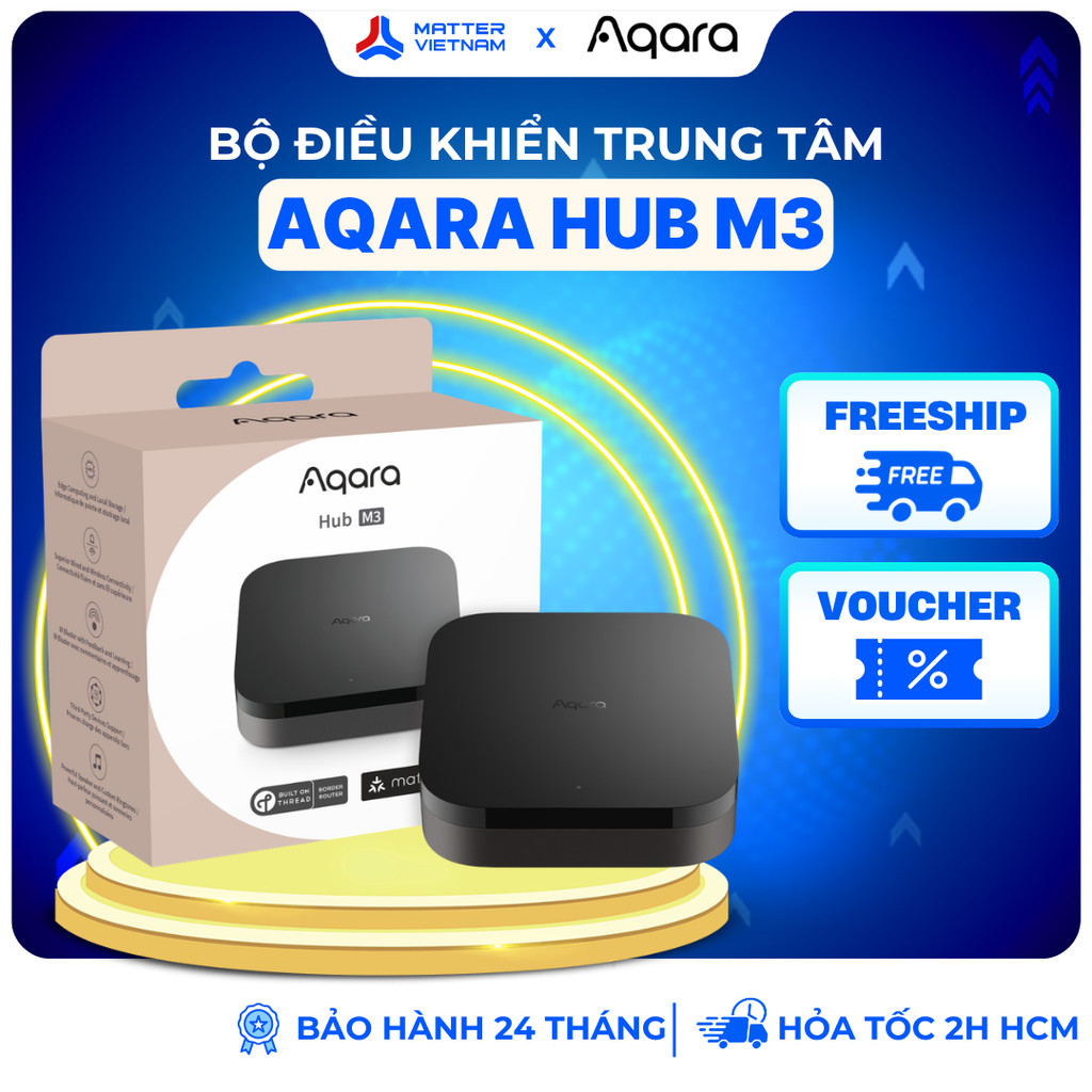 Aqara Hub M3 - Điều Khiển Trung Tâm Zigbee 3.0, Hỗ Trợ Matter Và Bluetooth, Tương Thích Apple HomeKi