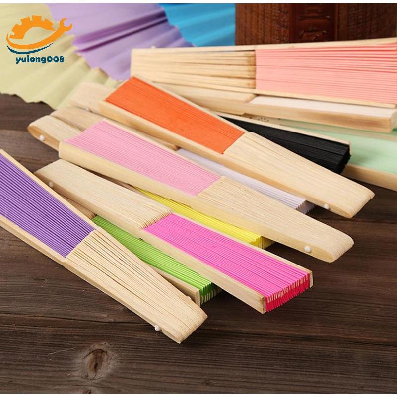 [MR] Quạt Gấp Tay DIY Quạt Gấp Gỗ Tre Cổ Điển Quạt Gấp TH