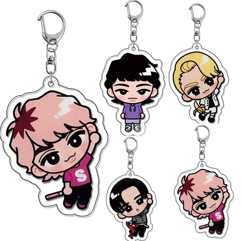 Japanese Boy Band World Tour Snow World Member Keychains Cartoon Character Iwamoto Hikaru Images Dol