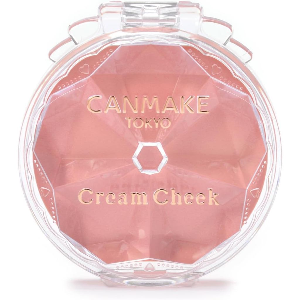 CANMAKE Cream Cheek 24 Peach Mousse - Milky Peach Blush for Radiant Glow