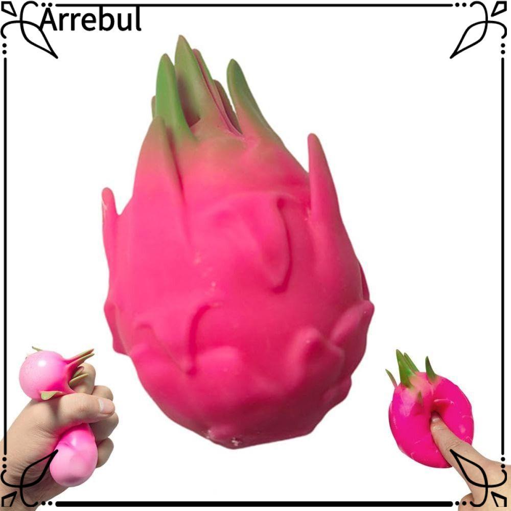 ARREBUL Dragon Fruit Squishy Toy, Trái cây rồng tăng chậm mềm mại Squishy Pinch Le, Thư giãn tay Đồ 