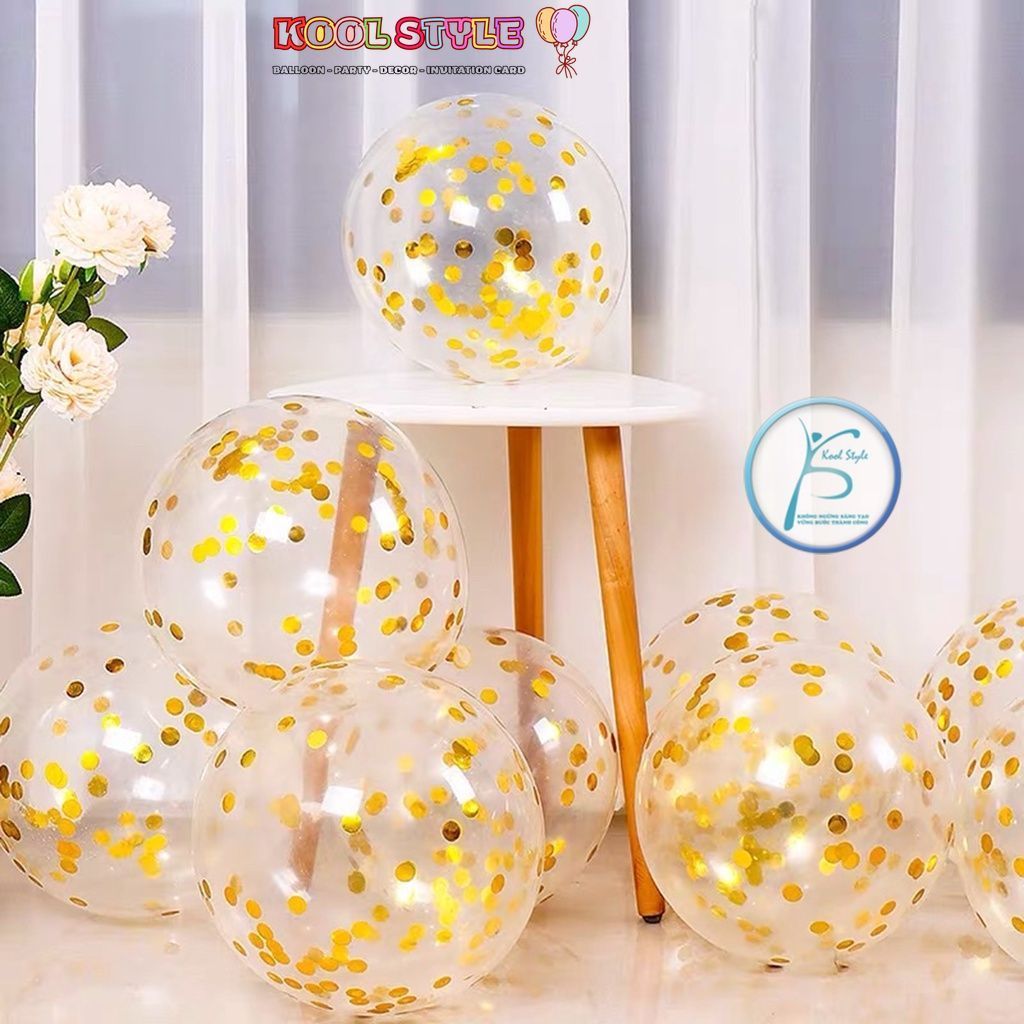 Bóng kim tuyến confetti- 1 bóng - Kool Style Shop