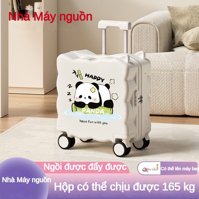 Vali ngồi đẩy cho bé mẫu mới 2026 Vali kéo ngồi được đẩy được cho bé Cô gái 20inch Cậu bé Vali mật k