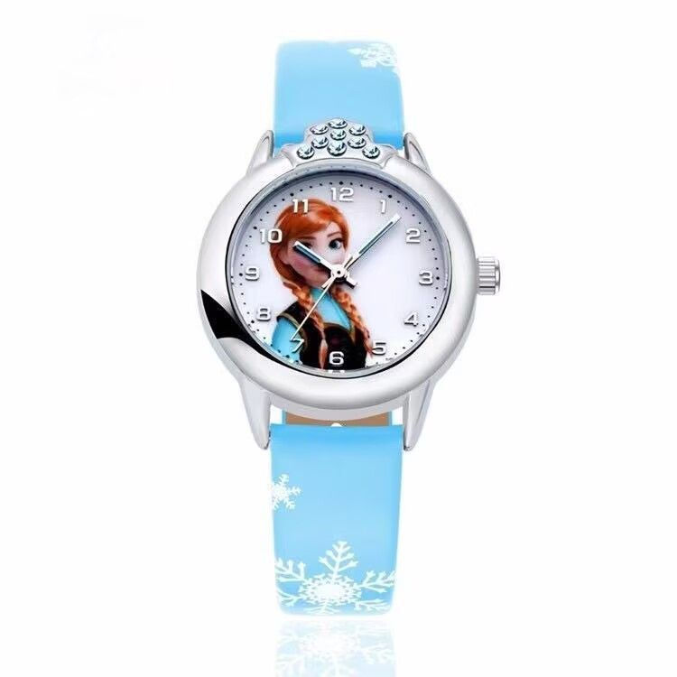 JUA Korean-style children's watch for girls, fashionable waterproof quartz watch, cute cartoon princ