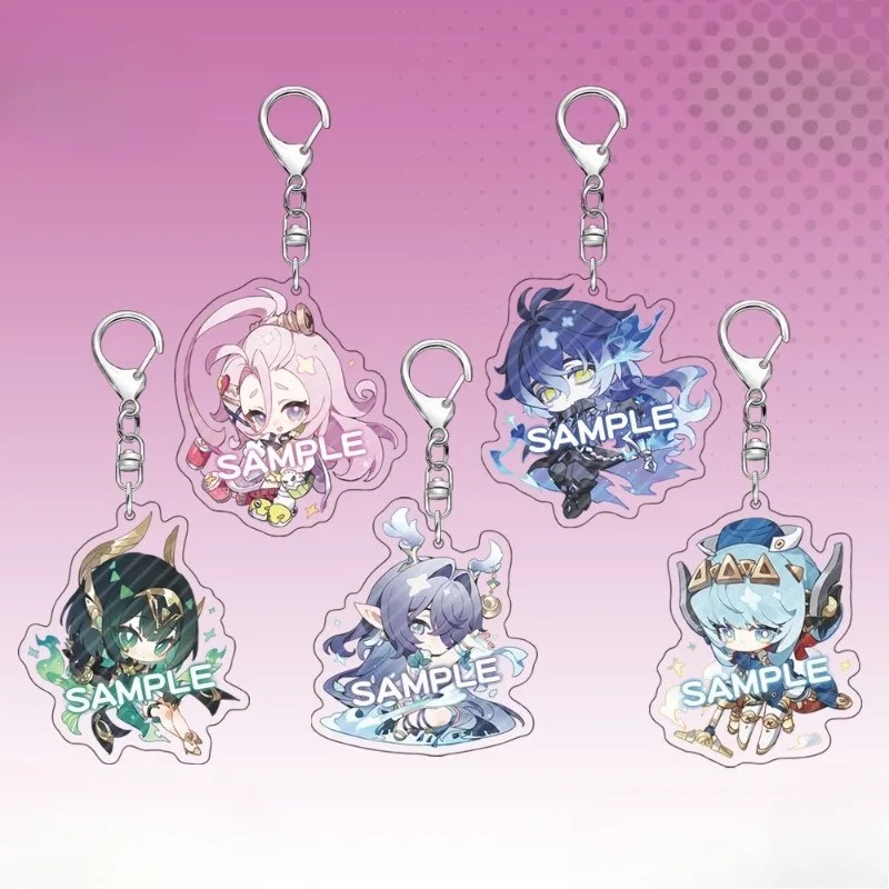 Móc khóa Genshin Impact Mica Acrylic Chibi Nhân Vật Aino Flins Lauma Nefer Ineffa Phụ Kiện Trang Trí