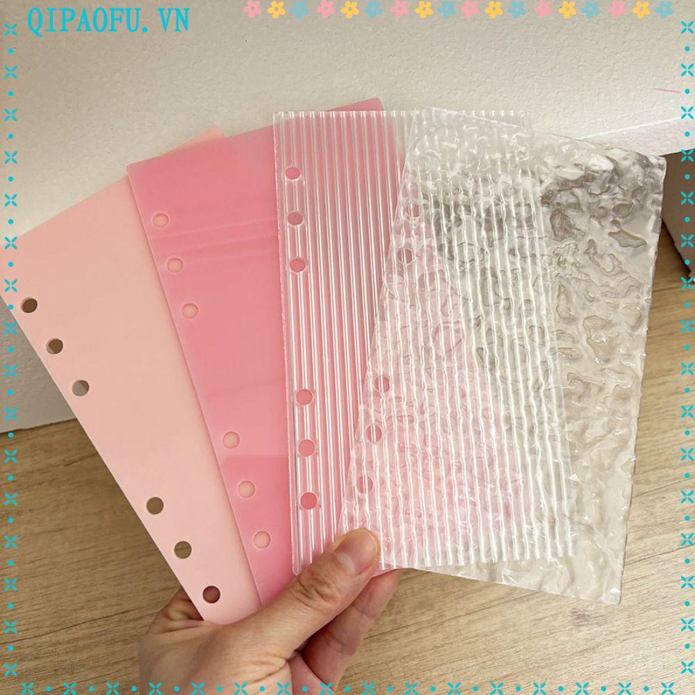 RENTEY Loose Leaf Notebook Shell, Acrylic DIY Album Ảnh Notebook A6 Notebook Cover, INS Hard Transpa