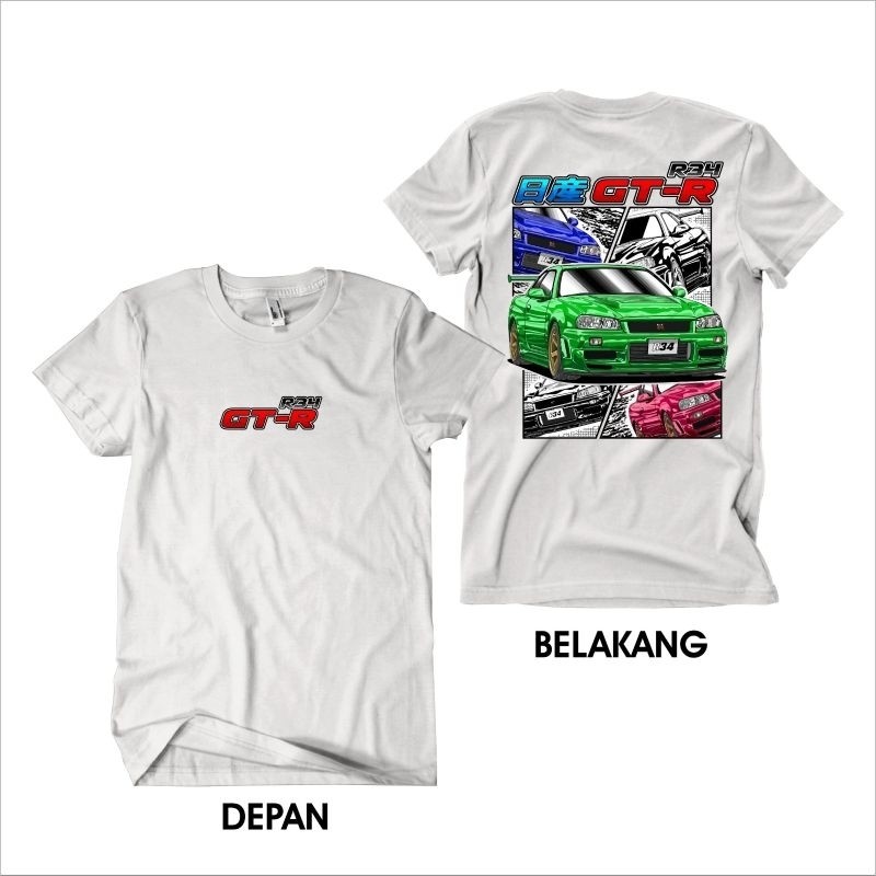 Jdm Gtr R34 Ver2 Áo thun ô tô Jersey Ô tô Jdm Racing Car